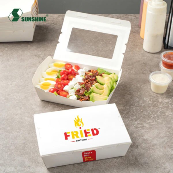 Eco Friendly Wholesale Cheap Food Grade Paper Sushi French Fries Fried Chicken Wings Burger Lunch Box - Image 3