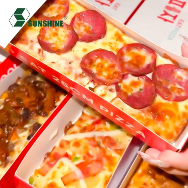 Custom Design Single Slice Pizza Hotdog Tray Cardboard Drawer Rectangle Sandwich Cheese Takeaway Delivery to Go Packaging Box - Image 4