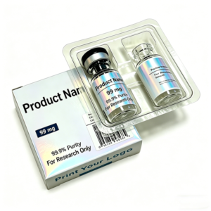 Custom Hologram Peptide Packaging 3ml Vial Box Single Dual Five Ten Vials Waterproof Medicine Paper Box