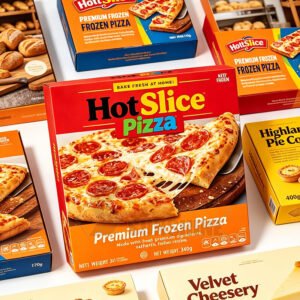 Custom Printed Folding Carton Box for Frozen Pizza Packaging Manufacturer