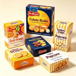 Custom Folding Carton Snack Boxes for Biscuit and Cookie Packaging Manufacturer