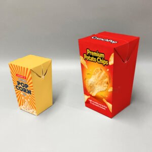 Custom Printed Enclosed Snack Box for Popcorn, French Fries & Fried Chicken