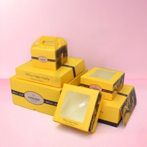 OEM Printed Biscuit Packaging Boxes Custom Bakery Paper Donut Cake Box Food Packaging Factory