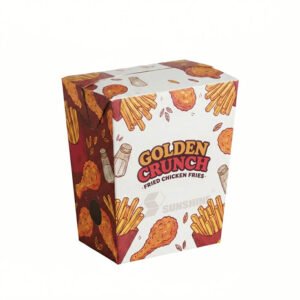 Custom Popcorn Box Unlined Small Enclosed Chip Box