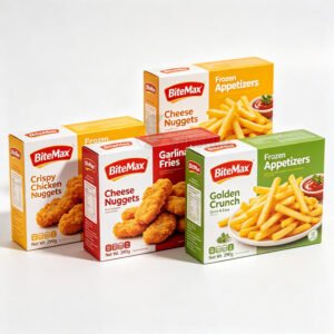 OEM Custom Frozen Food Packaging Box Printed Paper Folding Carton Food Grade Freezer Resistant Box Supplier